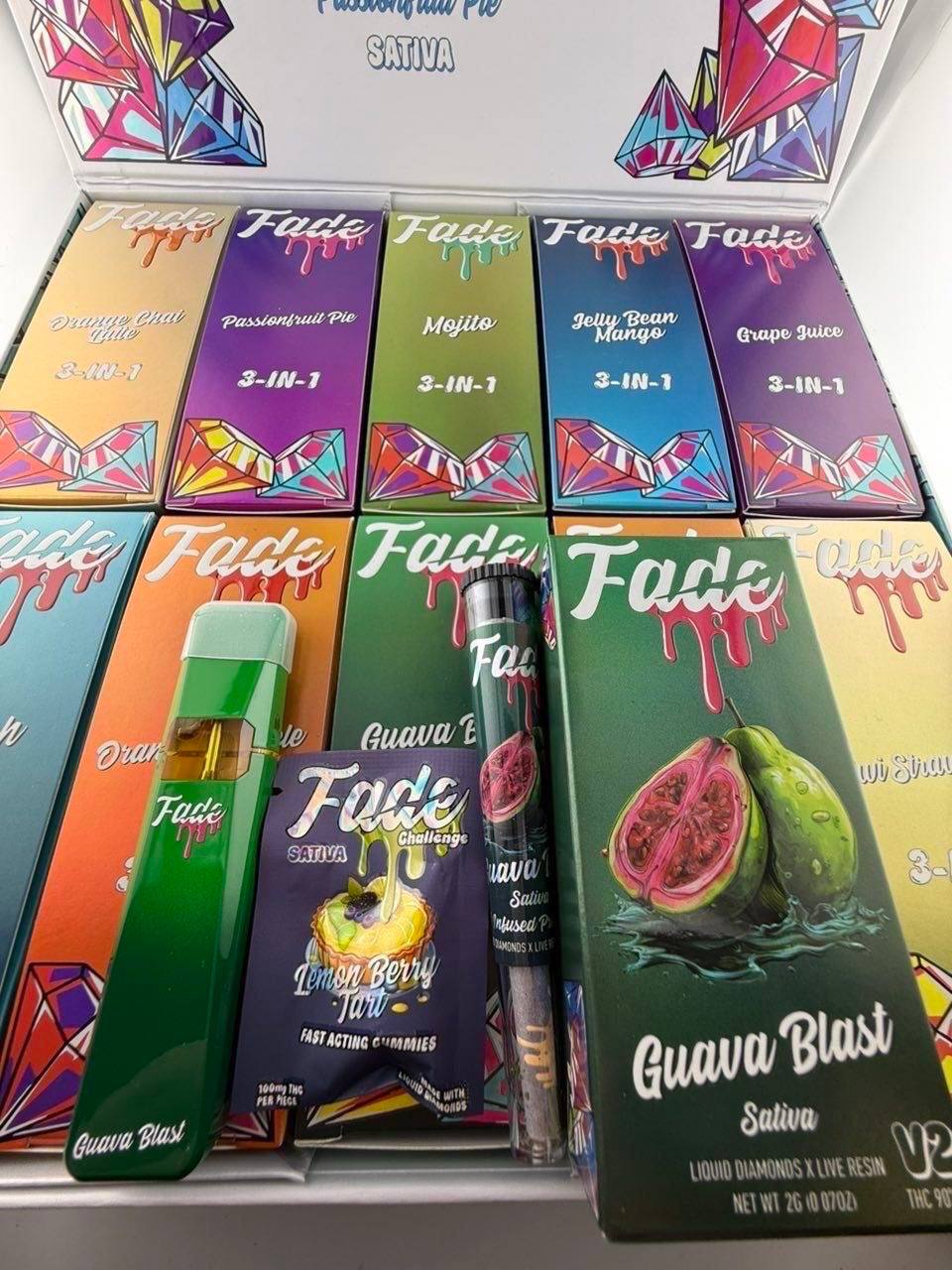 *AUTHENTIC* FADE 2G DISPOSABLES LIVE RESIN & LIQUID DIAMONDS 💎 😈 3- IN 1 🍯 🍪