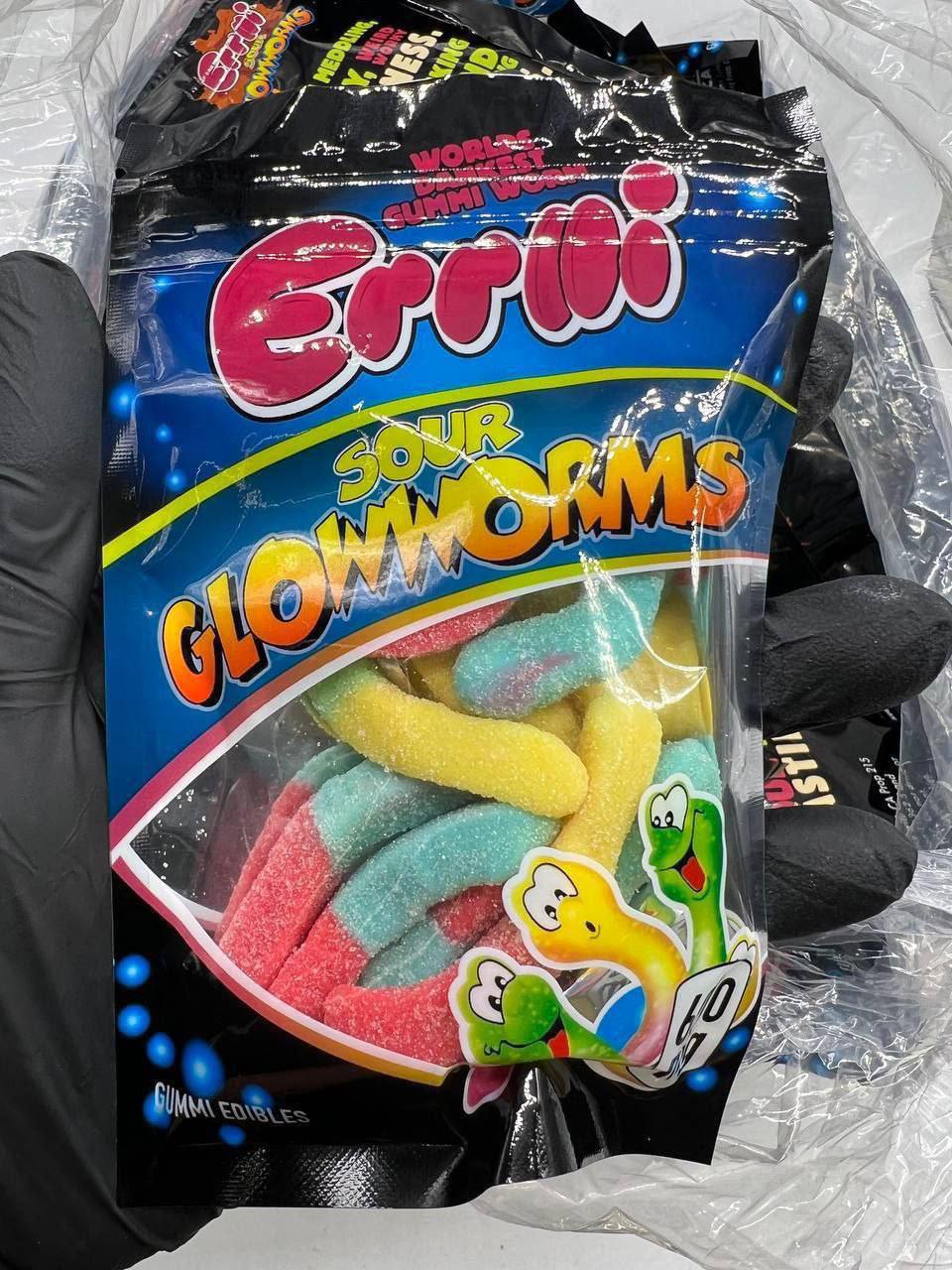 Errlli Sour Glowworms edibles gummies